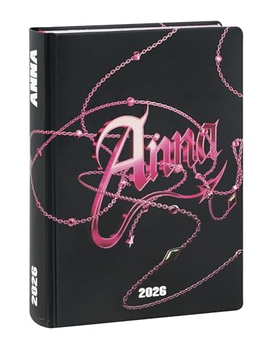 Anna - Diario Scuola 2025-2026, Agenda Giornaliera 16 Mesi Per Ragazze, Diario Di Anna Con Copertina Rigida, Ideale Per La Scuola Elementare E Medie, 