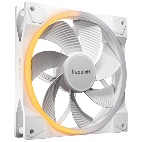 Be Quiet! Light Wings 140Mm Pwm Reverse White Ventola, Pale Invertite Ottimizzate Per Il Rumore, Elevata Portata D’Aria, Ideale Come Ventola Laterale