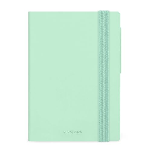Legami - Agenda Giornaliera 2025-2026, Pastel Mint, 16 Mesi Small, Diario Da Settembre 2025 A Dicembre 2026, Chiusura Con Elastico, Carta Certificata