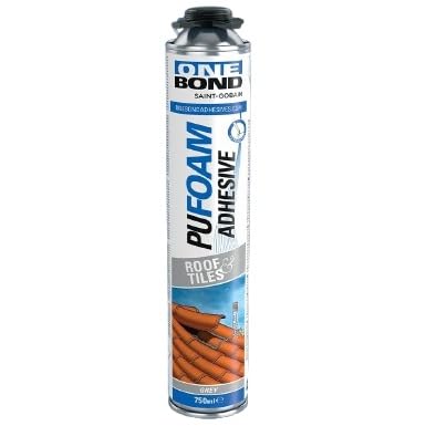 Onebond Schiuma Pu Adesiva Per Tetti E Tegole, 750 Ml, Grigio, Resistente Al Vento E Temperature