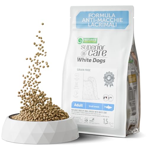 Nature'S Protection Superior Care White Dogs Cibo Secco Con Aringa Per Cani Sensibili Di Piccola Taglia, Riduce Le Macchie Di Lacrimazione, Formula Ip