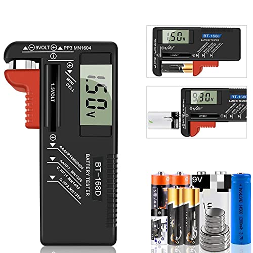 Zhiting Tester Batterie Digital,Digital Tester Della Batteria Di Volt Checker,Per Aa, Aaa, C, D, Pp3, 9V, 1.5V, Batterie A Bottone