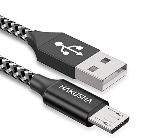 Cavo Micro Usb, Cavo Usb Micro Usb [1M] Nylon Intrecciato Micro Usb Android Trasferimento Dati E Ricarica Rapida Compatibile Con Samsung S5/S6/S7, Hua