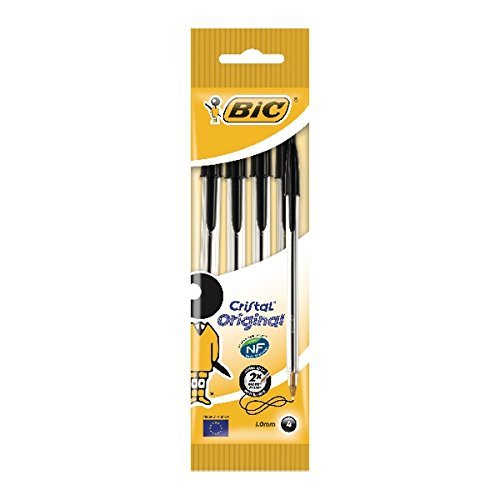 Penne Bic Cristal Confezione Da 4 (Nero)