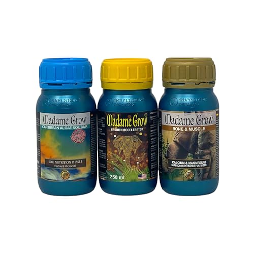 Tripack Merlin - Fertilizzanti Biologici - Nutrimento Di Alghe, Pk Fioritura E Calcio E Magnesio (3 X 250 Ml)