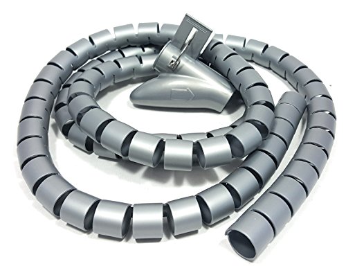 Bambelaa! Tubo Per Cavi 1,5 M Tubo Cavi Pc Guaina Cavi Plastica Tubo Cavi Elettrici Diametro 20Mm Guaina Cavi Flessibile Grigio
