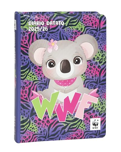 Wwf - Diario Scuola 2025-2026 Ufficiale Wwf, Diario 12 Mesi, Ideale Per La Scuola Elementare O Media, Con Copertina Rigida Con La Foto Di Un Leopardo 