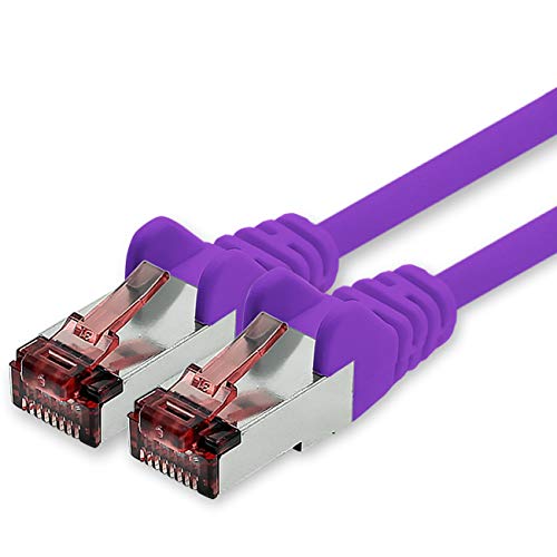Freiwerk Cavo Di Rete Cat.6 3 Metri Viola - 1 X Cavo Ethernet Lankabel Cat6 Cavo Di Rete Lan Sftp Pimf Patchcable 1000 Mbit S Compatibile Con Cat5 Cat