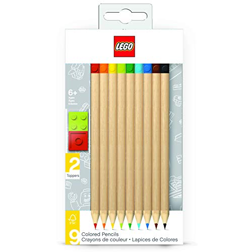 Lego - 9 Matite Colorate Con Toppers