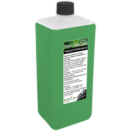 Poflo Fertilizzante Professionale Per Palme, 1 L, Linea Xl, Per Radici Di Palme, Fertilizzante Per Foglie High Tech, Per Piante In Vasi E Aiuole.