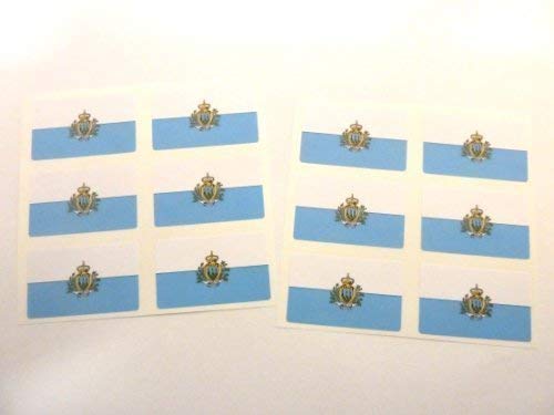 Pacchetto Mini Adesivi, 33X20Mm Rettangolo, Autoadesivi San Marino Etichette, San Marino Bandiera Adesivi