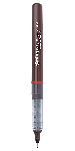 Rotring 1904754, Tikky Graphic 0,40 Mm Penna Nera Con Punta In Fibra, Roller, Nero