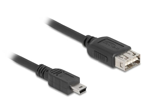 Delock 81523 Cavo Usb Usb 2.0 0,5 M Mini-Usb B Usb A Nero
