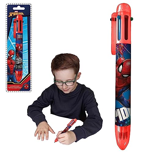 Srv Hub Penna Da Colorare Spiderman Per Ragazzi, 6 Penne Regalo Colorate Per Bambini, Penne Gel Per Feste, Premi Per Bambini, Bomboniere Per Bambini D
