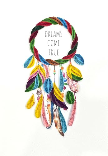 Origamo Originali Biglietto Dreams Come True Quilling – Dreams Come True – Biglietto Regalo Filigrana Per Compleanno E Ricorrenze, Biglietto Di Auguri