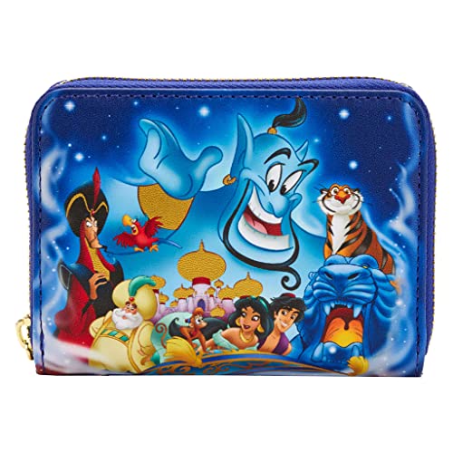 Loungefly Disney Aladdin - Portafoglio Con Cerniera Per Il 30° Anniversario Aladdin, Taglia Unica, Aladdin., Taglia Unica, Disney Aladdin - Portafogli