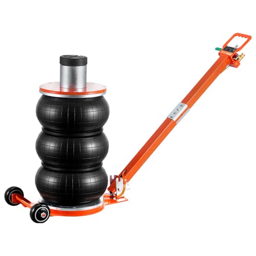 Vevor Cric Pneumatico Per Auto, 5 Ton 4-10 S Con Colonna Rialzata E Maniglia Regolabile, Facile Da Sollevare E Salvaspazio Con Spessore Cuscinetto In