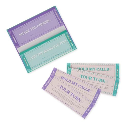 Legami - Blocchetto Da 48 (24 + 24) Voucher Per Neogenitori In Lingua Inglese, Coupon Con Perforazione Per Lo Strappo, Idea Regalo, Tema Neogenitori, 