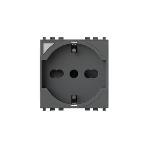 4Box - Presa Smart P40 S Compatibile Con Vimar® Arkè™. Colore Antracite. Connessa Tramite Wifi, Controllabile Con App 4Box E Assistenti Vocali Amazon