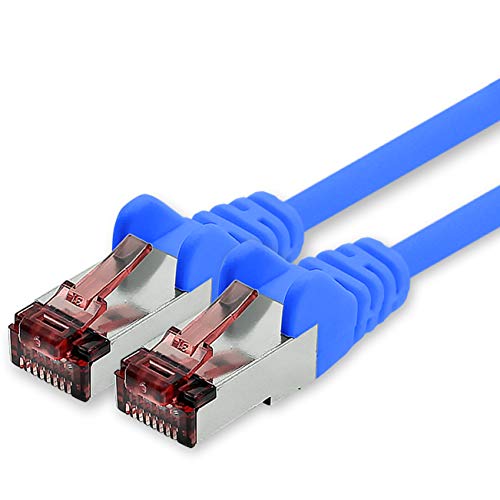 Freiwerk Cavo Di Rete Cat.6 2M Blu - 1 X Cavo Ethernet Lankabel Cat6 Cavo Di Rete Lan Sftp Pimf Patchcable 1000 Mbit S Compatibile Con Cat5 Cat5E Cat6