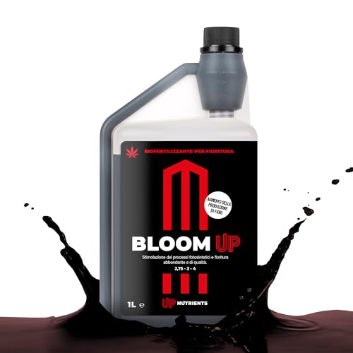 Up Nutrients Bio Stimolatore Della Fioritura Bloom Up 1L - Fertilizzante Per Raccolti Di Fiori E Infiorescenze - Npk 2,75 3 4 - Stimolazione Della Fot