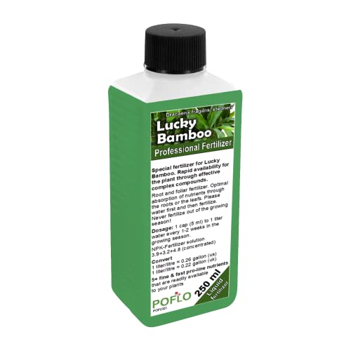 Poflo Concime Lucky Bamboo Lucky Bamboo, Linea Professionale Di Fertilizzante Completo High-Tech Npk Speciale Per La Concimazione Del Bambù Dracaena S