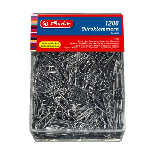 Herlitz 10411007 - Graffette In Metallo, Zincate, 26 Mm 26 Mm