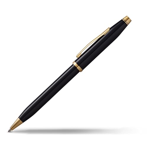 Cross, Penna A Sfera Century Ii Penna Roller Black Lacquer With 23Ct Gold