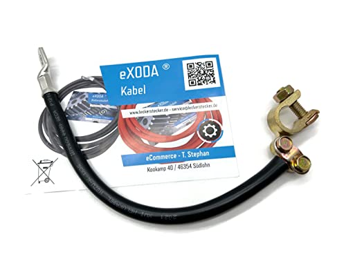 Exoda Cavo Di Terra Della Batteria 35 Mm² 25Cm Con Capocorda M8 E Terminale A Polo