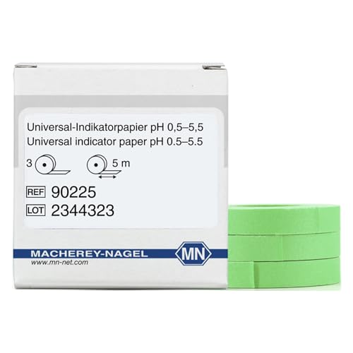 Macherey & Nagel Ml-6190 - Rotolo Di Carta Per Indicatore Speciale, Ph 0,5-5,5, Lunghezza 5 M X Larghezza 7 Mm