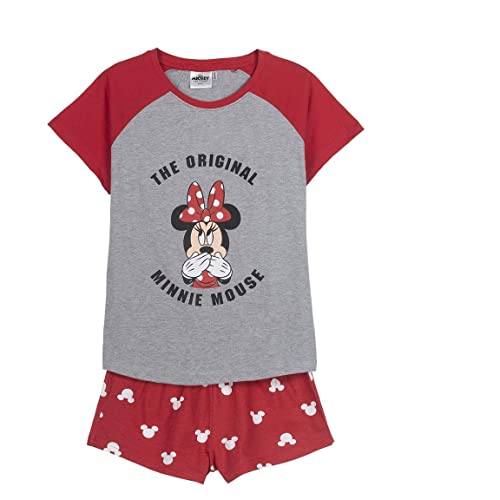 Pijama Corto Single Jersey Punto Minnie Red