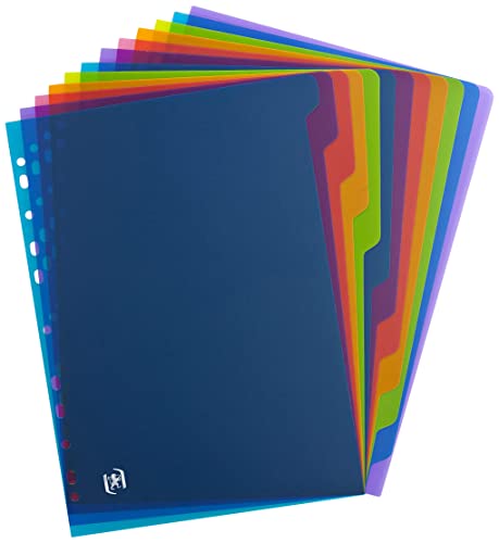 Elba 400006576 - School Life Divisore A4 Riscrivibili 12 Posizioni, A4, Assortiti