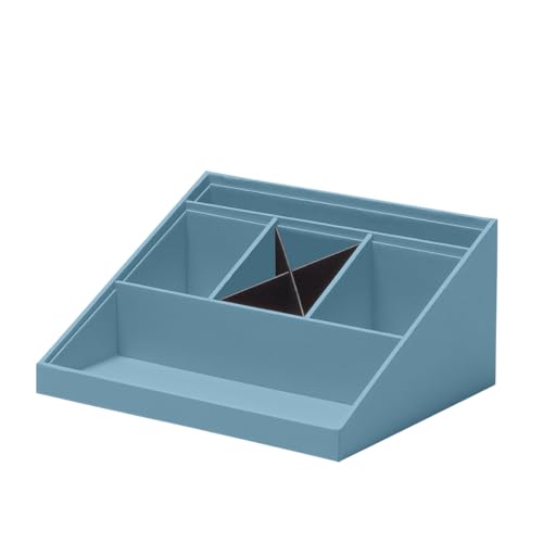 Rössler Papier 1336452150 - Organizzatore Da Scrivania Soho Denim, 25,6 X 11,6 X 20,6 Cm, Sistema Di Organizzazione Per Ufficio E Casa