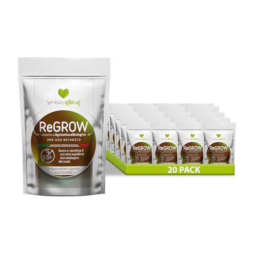 Symbioethical - Regrow Biostimolante Radicante Per Piante E Orti, Con Micorrize E Microrganismi Pgpr, Per Agricoltura Biologica, Made In Italy, 500Gr