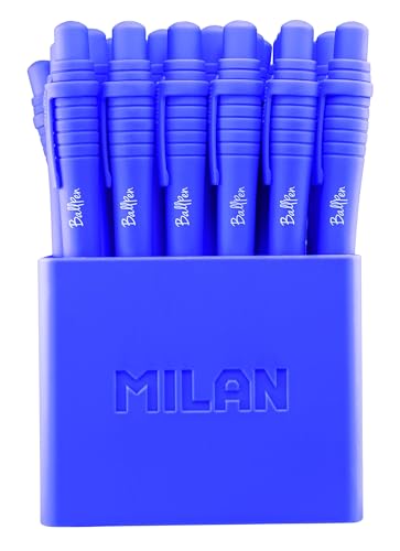 Milan 936011 - Bolígrafo, Color Azul, Pack De 40 Unidades