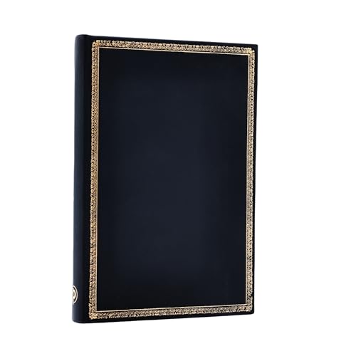 Paperblanks | Black Edition | Black Edition | Hardcover Notizbücher | Mini | Liniert | Elastikband-Verschluss | 176 Pg | 85 Gsm