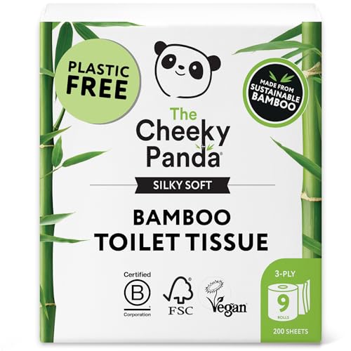The Cheeky Panda – Carta Igienica In Bamboo | Confezione Da 9 Rotoli | 3 Veli, No Plastica, Ecologica, Super Morbida, Resistente E Sostenibile