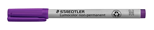 Staedtler Penna Universale Lumocolor Non-Permanent, Colore Viola, Punta M Da 1.0 Mm