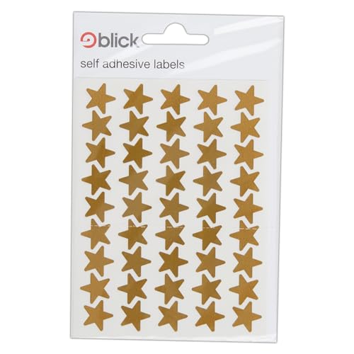 Blick Etichette Autoadesive Color Oro Metallizzato, A Forma Di Stella, 14 Mm, 135 Etichette, Per Casa, Ufficio, Famiglia, Scuola, Calendario Delle Vac