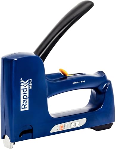 Rapid, Rapid Ms4.1 - Cucitrice Manuale 4 In 1 Per Graffette N. 53/7 E Rigide N. 8/9, Impugnatura Ergonomica Con Funzione Di Blocco, Parti Interne In A