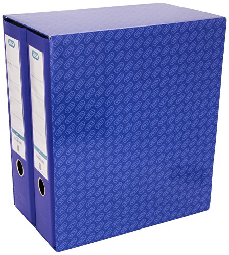 Elba 100580050 Raccoglitore Da 8 Cm, Confezione Da 2 Pezzi, Blu