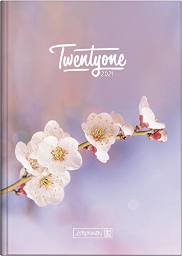 Brunnen 1079515021 Tageskalender/Buchkalender 2021 Modell 795 "Blossom"