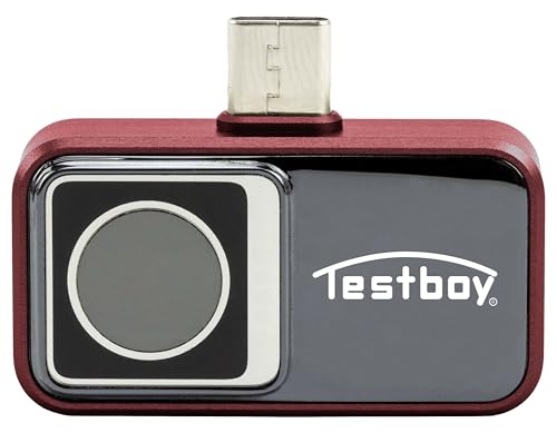 Testboy Tv 297 Smart Termocamera Per Smartphone, Termocamera (Termocamera A Infrarossi Per Dispositivi Android E Ios, Plug & Play, Veloce E Semplice, 