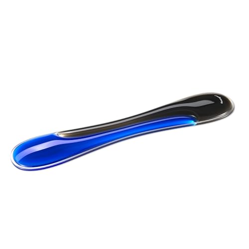 Kensington Slim Duo Tappetino Poggiapolsi Per Tastiera, Supporto Ergonomico, Compatibile Con Tastiere A Basso Profilo, 490 X 95 X 18Mm, Nero/Blu, (K62