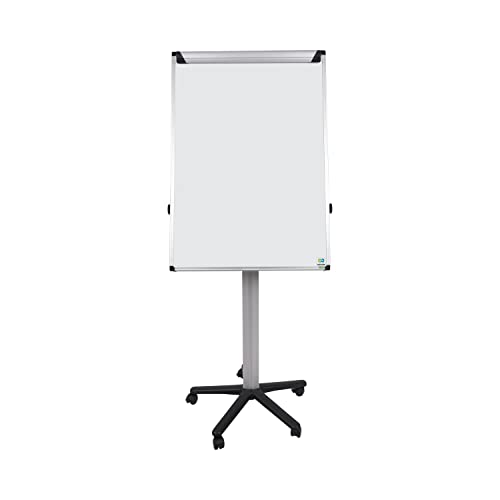 Bi-Office Lavagna Portablocco Mobile Earth, Cavalletto Treppiedi Ecologico, Superficie Cancellabile A Secco Non-Magnetica, Struttura Nera, 700 X 1000 