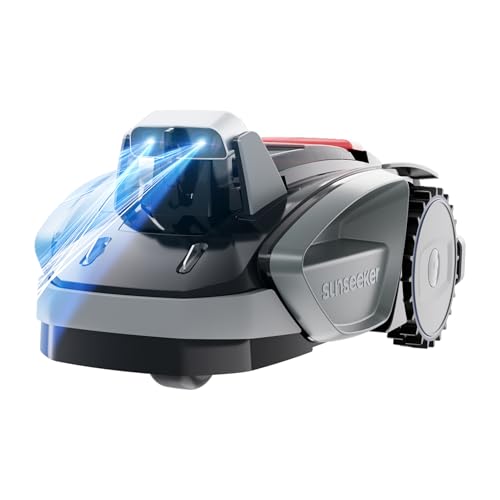Sunseeker V3 Plus Robot Tagliaerba Senza Filo Perimetrale 1000 M², Vision Ai, Doppio Occhio, Pendenza 42%, Controllo Tramite App, Tagliaerba Con Un So