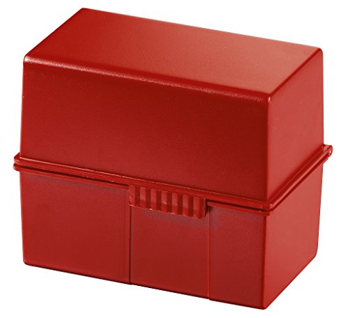 Han 977-17 - Schedario Per 300 Biglietti Din A7, Polistirolo, 121 X 101 X 74 Mm, Rosso
