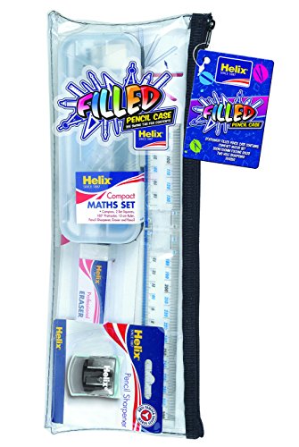 Helix 930836 Oxford - Astuccio Portapenne, Grande, Con Materiale Da Cancelleria Incluso Helix