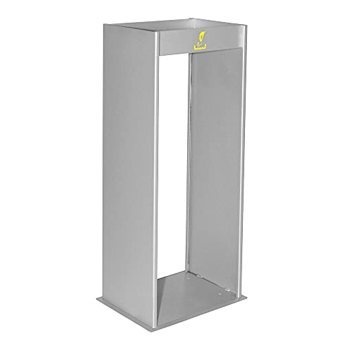 Ofituria Cenicero De Pie Y Pared Para Exterior Metálico Color Plata Rejilla Extraíble De Colillas Apto Para Utilizar Con Arena