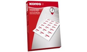 Kores L19061.253 19.2 X 6.1 Cm Fogli A4 Etichette Universali, Colore: Verde (Confezione Da 25)